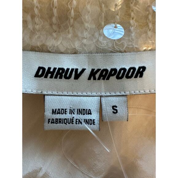 Anthropologie Dhruv Kapoor Short-Sleeve Collared Sequin Midi Dress Sze Small NWT - Picture 6 of 15